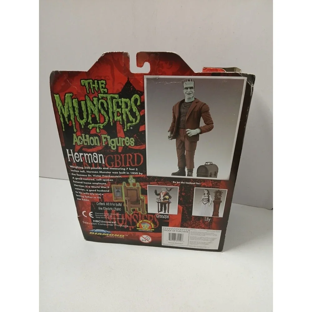 Diamond Select 2011 The Munsters Herman Munster‎ Action Figure w/ Electric Chair